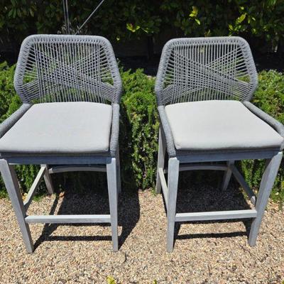 Sale Photo Thumbnail #93: outdoor all weather bar stools pair