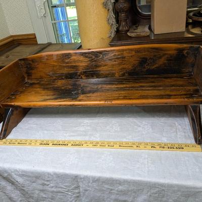 Antique Wooden Carriage Bench