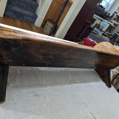 Antique Wooden Carriage Bench