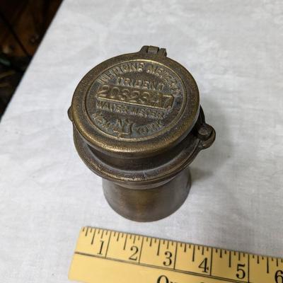Vintage Neptune Trident Brass Water Meter