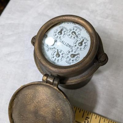 Vintage Neptune Trident Brass Water Meter