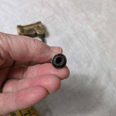 Antique Forged Brass Lock "Screw Key" Padlock
