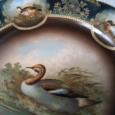 2 Vintage Royal Vienna Cabinet Plate Game Birds