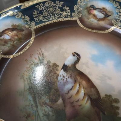 2 Vintage Royal Vienna Cabinet Plate Game Birds