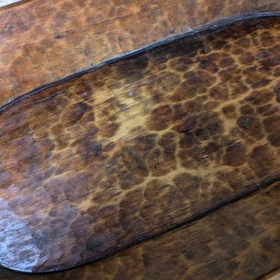 Antique Hand Carved Wooden Dough Bowl