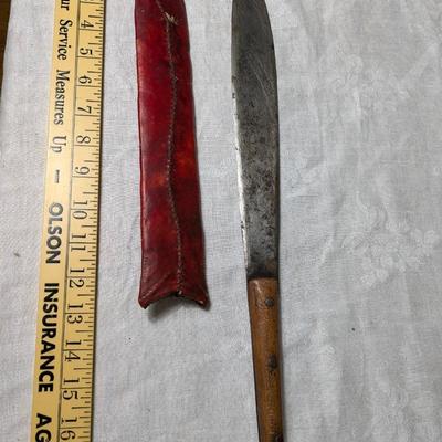 Antique African Maasai Warrior Sword Fixed Blade Sheath Machete SEME