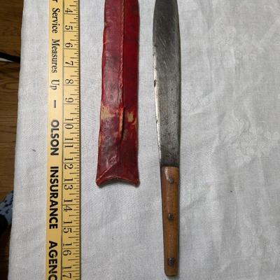 Antique African Maasai Warrior Sword Fixed Blade Sheath Machete SEME