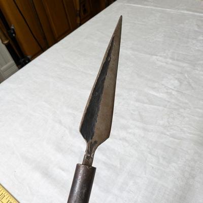 Vintage Hand Forged African Zulu Spear Head Rustic