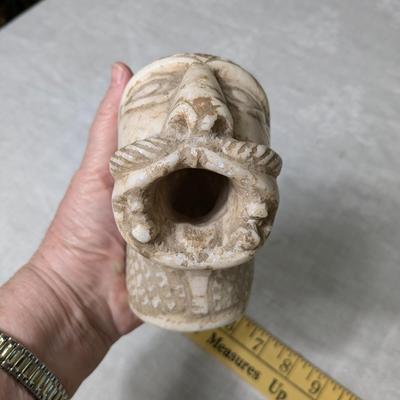 Early Century Islamic Carved Marble Lions Head Water Spout, Post Head (?)