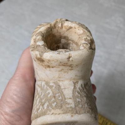 Early Century Islamic Carved Marble Lions Head Water Spout, Post Head (?)
