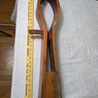 Antique Saddlers Wood Vice Tool, Leather Sewing