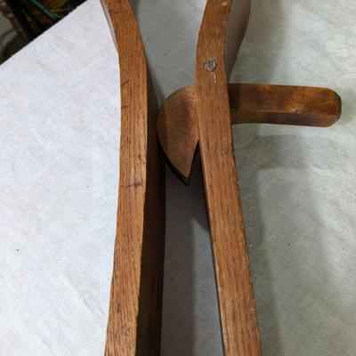 Antique Saddlers Wood Vice Tool, Leather Sewing