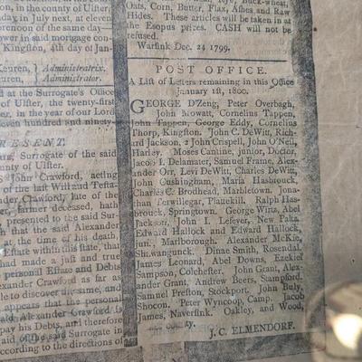 Ulfter County Gazzette, January 1800 Issue, George Washington's Death