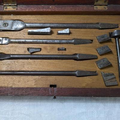 RARE Early Complete Set of 14 RUSSELL JENNINGS Auger Bits in its Original 3 Tiered Box
