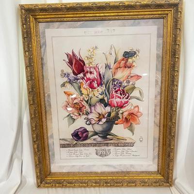 Yuriko Takata Tulip Limited Edition Art Print Framed/Matted #87 28x22 inches