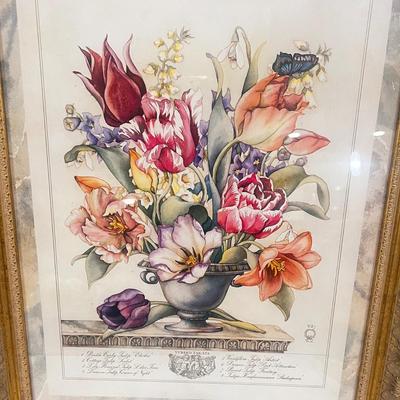 Yuriko Takata Tulip Limited Edition Art Print Framed/Matted #87 28x22 inches