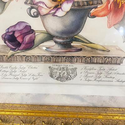 Yuriko Takata Tulip Limited Edition Art Print Framed/Matted #87 28x22 inches