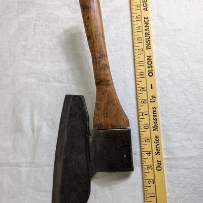 ANTIQUE COOPERS AXE OFFSET HEAD & HANDLE