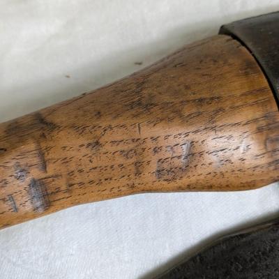 ANTIQUE COOPERS AXE OFFSET HEAD & HANDLE