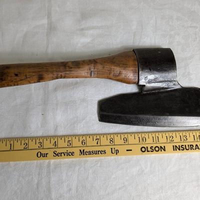 ANTIQUE COOPERS AXE OFFSET HEAD & HANDLE