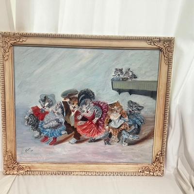 Vintage 1970’ Painting Signed Ethel 27x 23” Framed