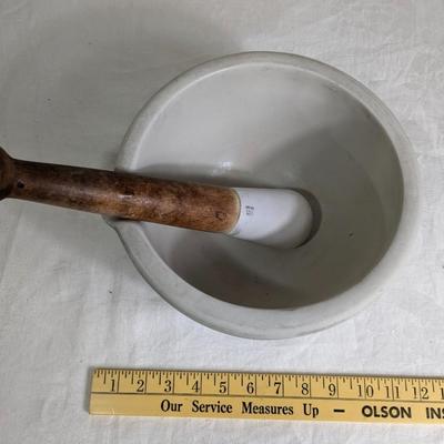 Vintage Standard Trenton Mortar and Coors Pestle 12"