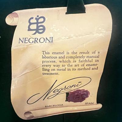 Negroni painting Farmers Praying Enameling on Metal 20x18H “