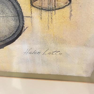 Original Art By Hellen Latta Abstract Painting 37Hx29”