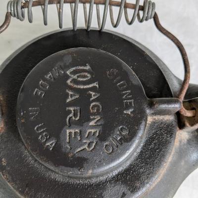 Vintage Wagner Ware Cast Iron Tea Kettle, Sydney, Ohio