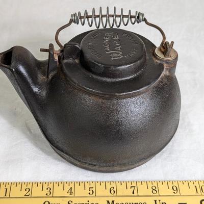 Vintage Wagner Ware Cast Iron Tea Kettle, Sydney, Ohio