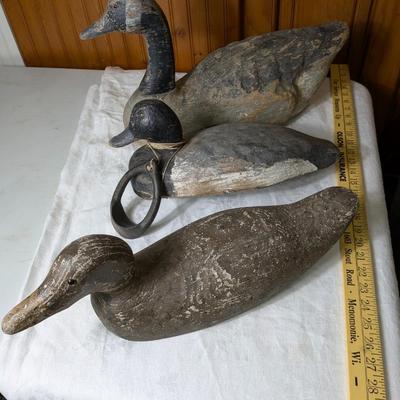 Set of 3 Hand Carved Duck Decoys