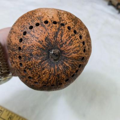 African Gourd Shaker with Carved Wood Handle