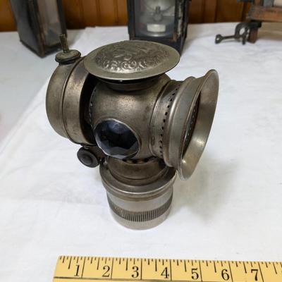 Antique Badger Brass Co Bicycle Lantern, Kenosha, Wi