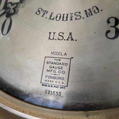 Vintage Ashton Valve Co. Brass Heine Boiler Steam Gauge Steampunk