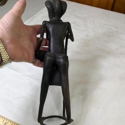 Vintage African Hand Forged Brass Folk Art Sculpture