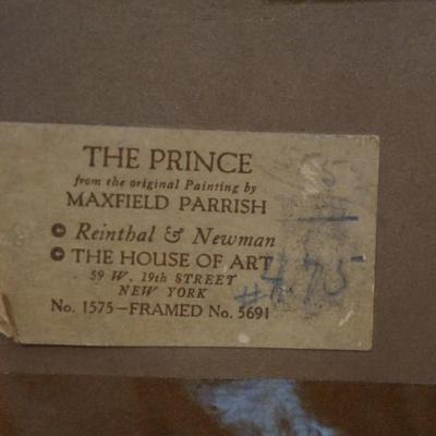 MAXFIELD PARRISH PRINT "PRINCE"