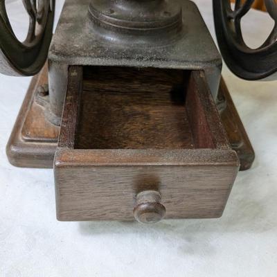 Antique Landers, Frary, & Clark Cast Iron Coffee Mill Grinder
