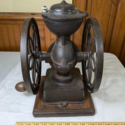 Antique Landers, Frary, & Clark Cast Iron Coffee Mill Grinder