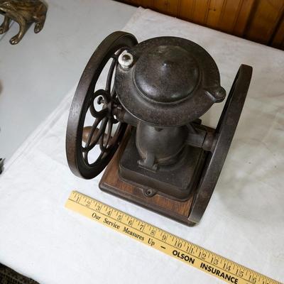Antique Landers, Frary, & Clark Cast Iron Coffee Mill Grinder