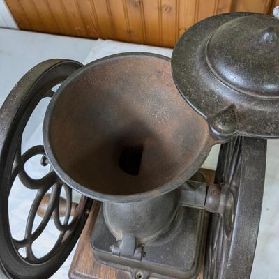 Antique Landers, Frary, & Clark Cast Iron Coffee Mill Grinder