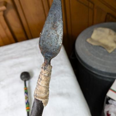 VINTAGE AFRICAN DECORATIVE WOODEN WEAPONS