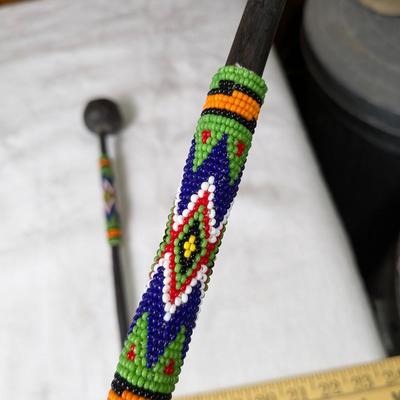 VINTAGE AFRICAN DECORATIVE WOODEN WEAPONS