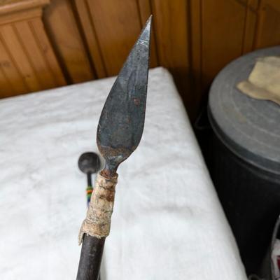 VINTAGE AFRICAN DECORATIVE WOODEN WEAPONS