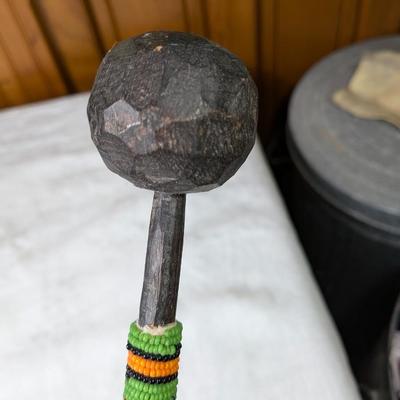 VINTAGE AFRICAN DECORATIVE WOODEN WEAPONS