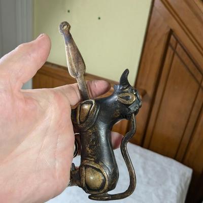 Antique Chinese Brass Dog Lock