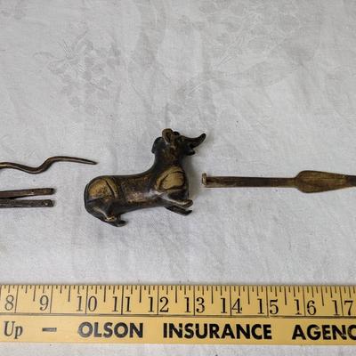 Antique Chinese Brass Dog Lock