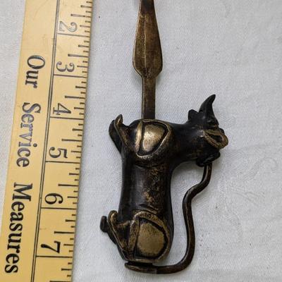Antique Chinese Brass Dog Lock