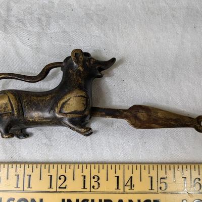 Antique Chinese Brass Dog Lock
