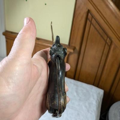 Antique Chinese Brass Dog Lock