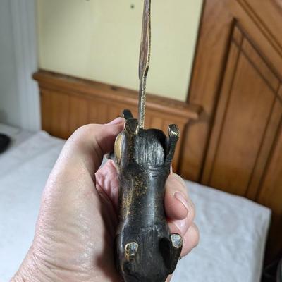 Antique Chinese Brass Dog Lock